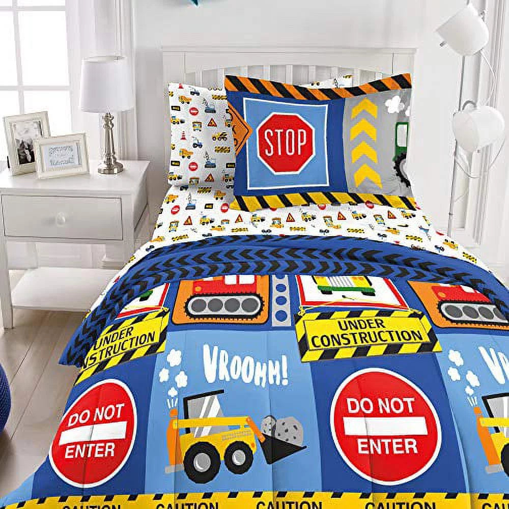 Twin 5 Piece Polyester Microfiber Comforter Set R171974