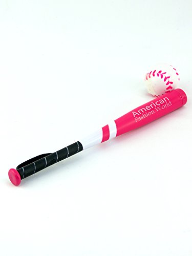 Hot Pink Baseball Uniform with Baseball Bat, Helmet, and Shoes W832216