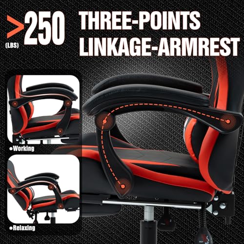 Ergonomic Reclining Gaming Chair with Footrest E3130