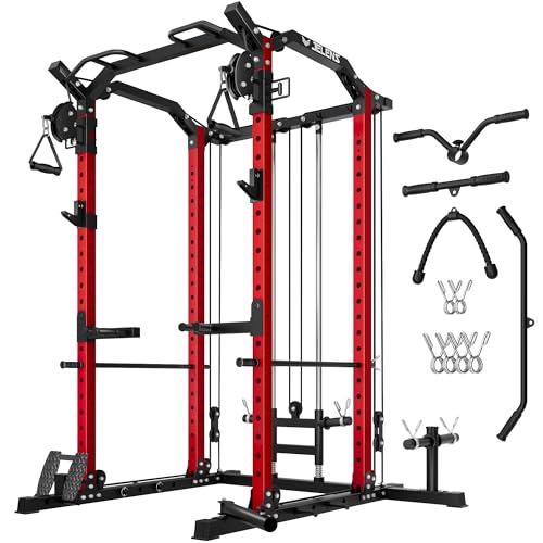 Multi-Function Power Rack with Cable Crossover System D813