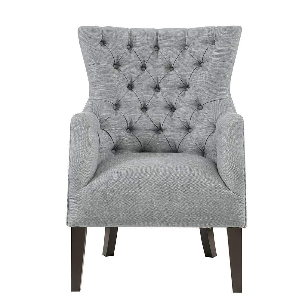 Ivory Button Tufted Wing Chair U650883