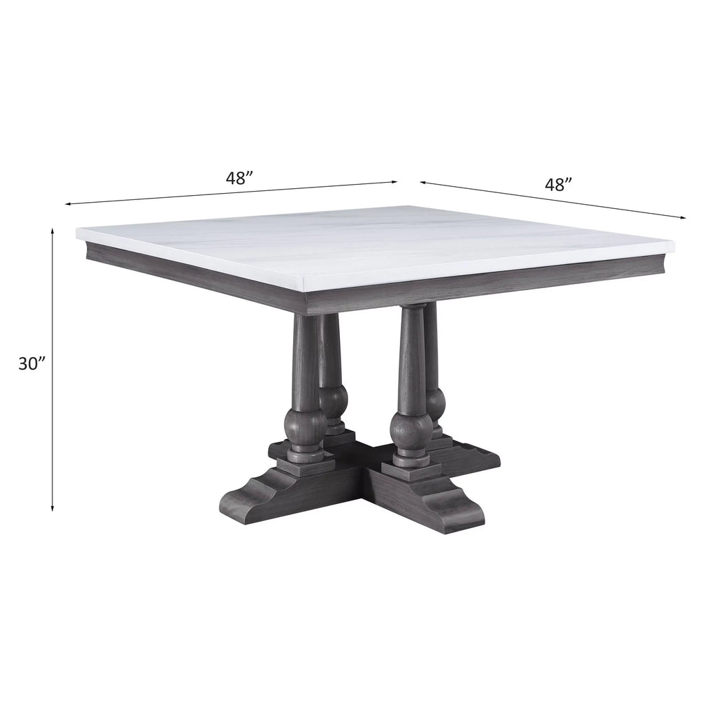 Square Gray Oak Dining Table S317221