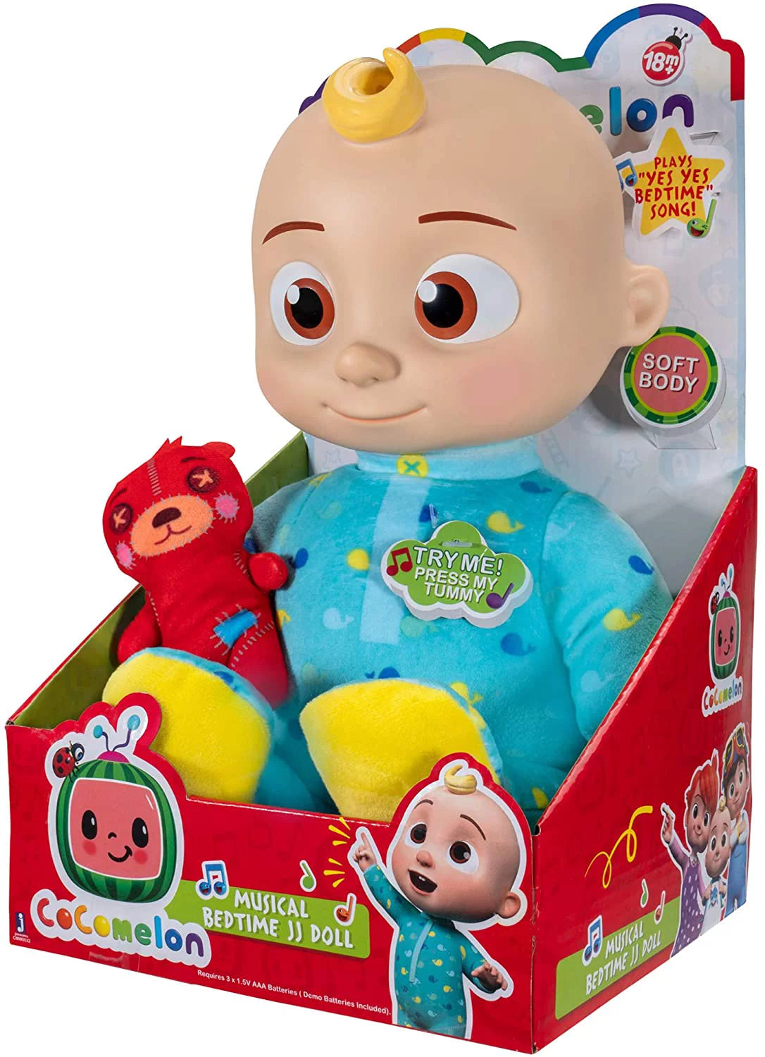 Musical Bedtime Plush Doll with Pillow and Teddy Bear P998406