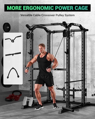 Multi-Function Power Rack with Cable Crossover System D813