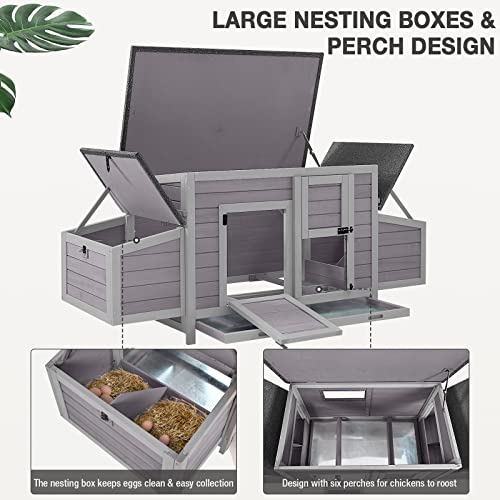 Large Folding Chicken Coop with Nesting Box and Tray V2275