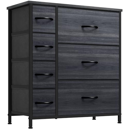 7 Drawer Fabric Storage Dresser with Wooden Top U85440