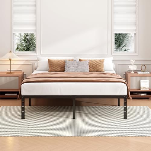 18 Inch Black Metal Platform Full Bed Frame D968