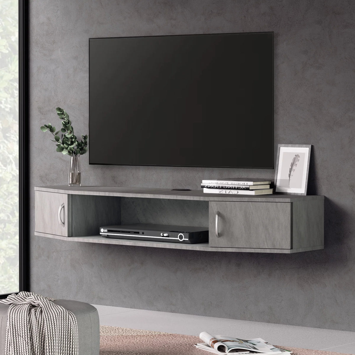 Gray Floating TV Stand T103