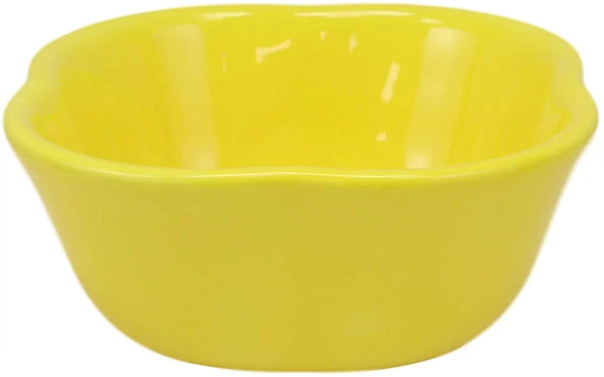 Ceramic Yellow Bell Pepper Bowl Condiments Container Set of 2 H29397
