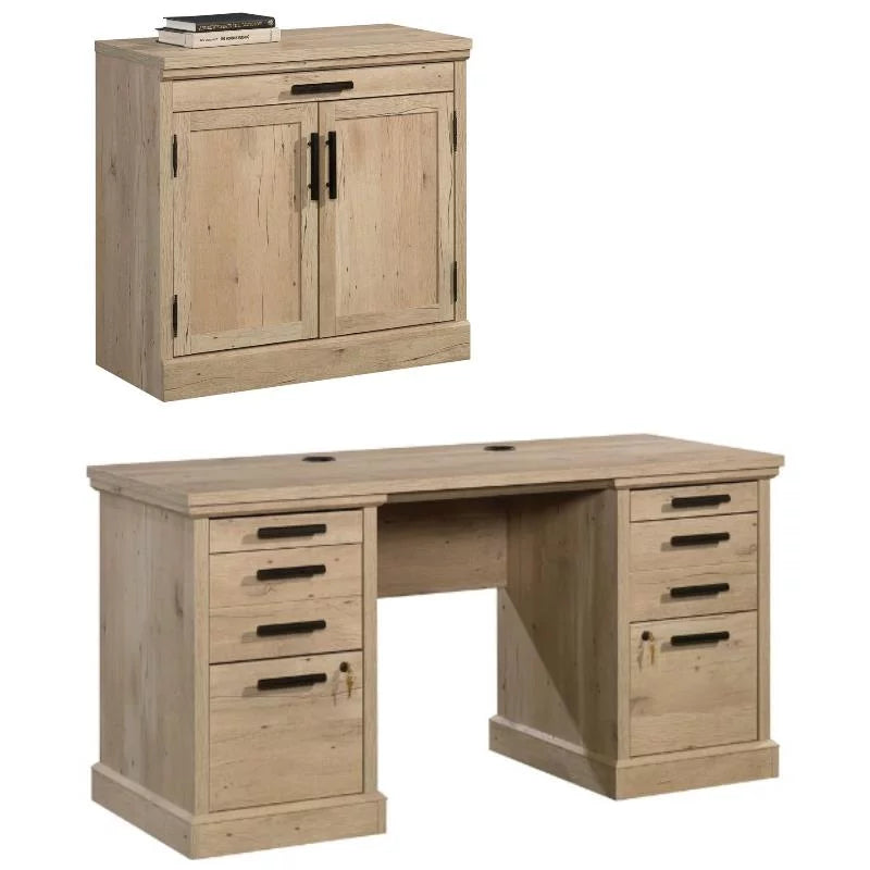 2-Piece Credenza Desk & Utility Stand C360