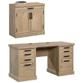 2-Piece Credenza Desk & Utility Stand C360