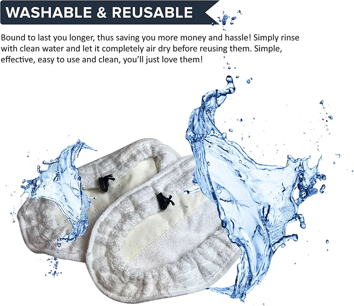 Microfiber Steam Mop Pad Set of 4 J5258