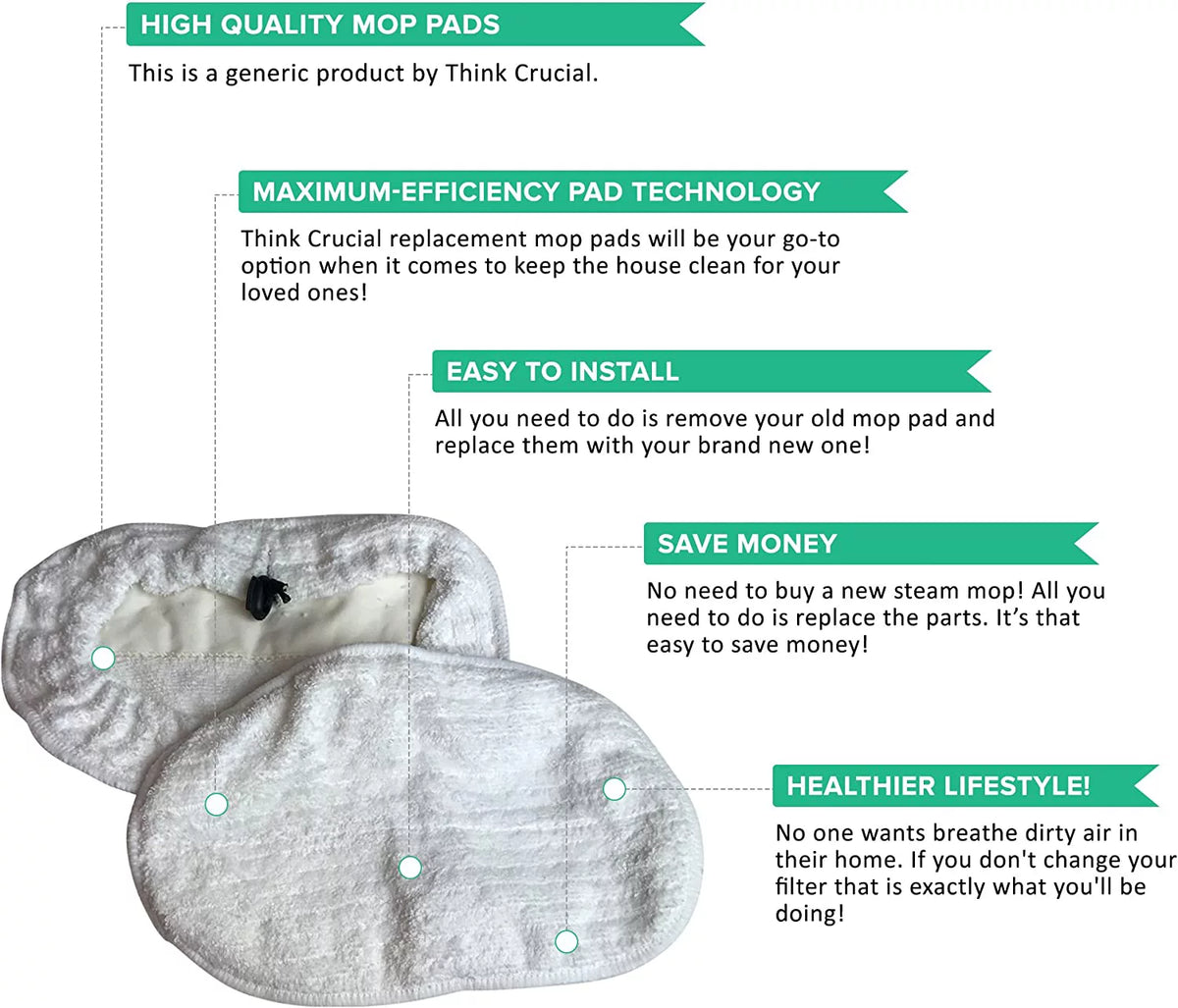 Microfiber Steam Mop Pad Set of 4 J5258