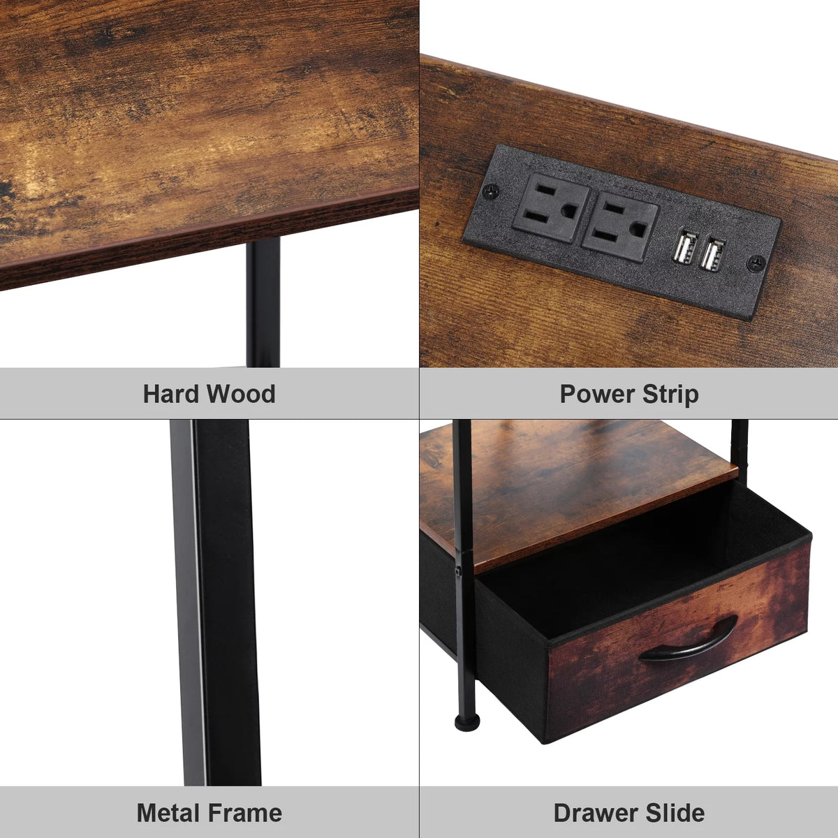 End Table with Charging Station M345