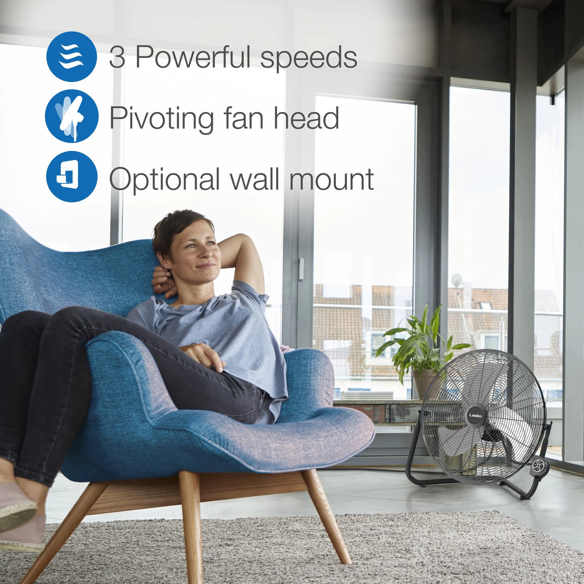 20" High Velocity Floor Fan with Remote Z945717