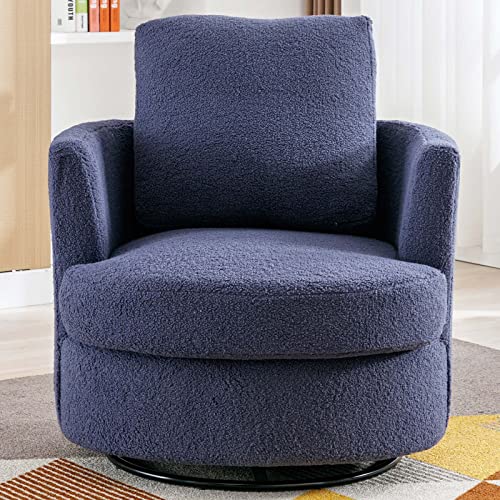 Beige Swivel Barrel Chair Set of 2 C385