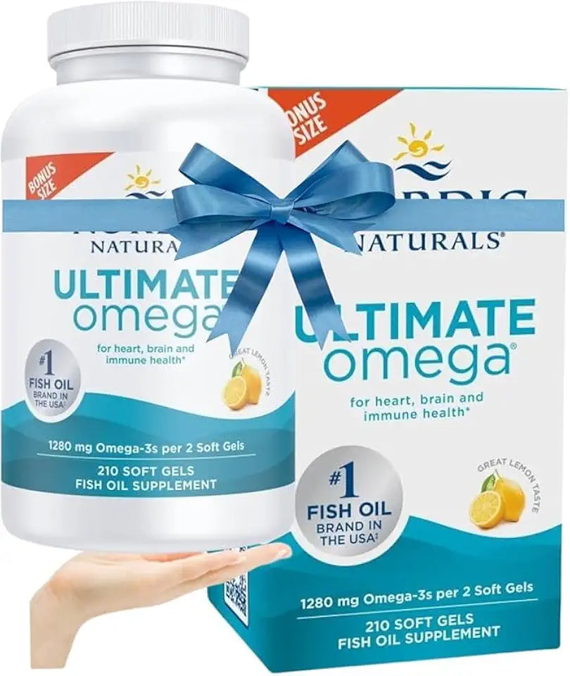 Omega 1280mg Lemon Flavor Non-GMO Gluten Free 210 Count E1131