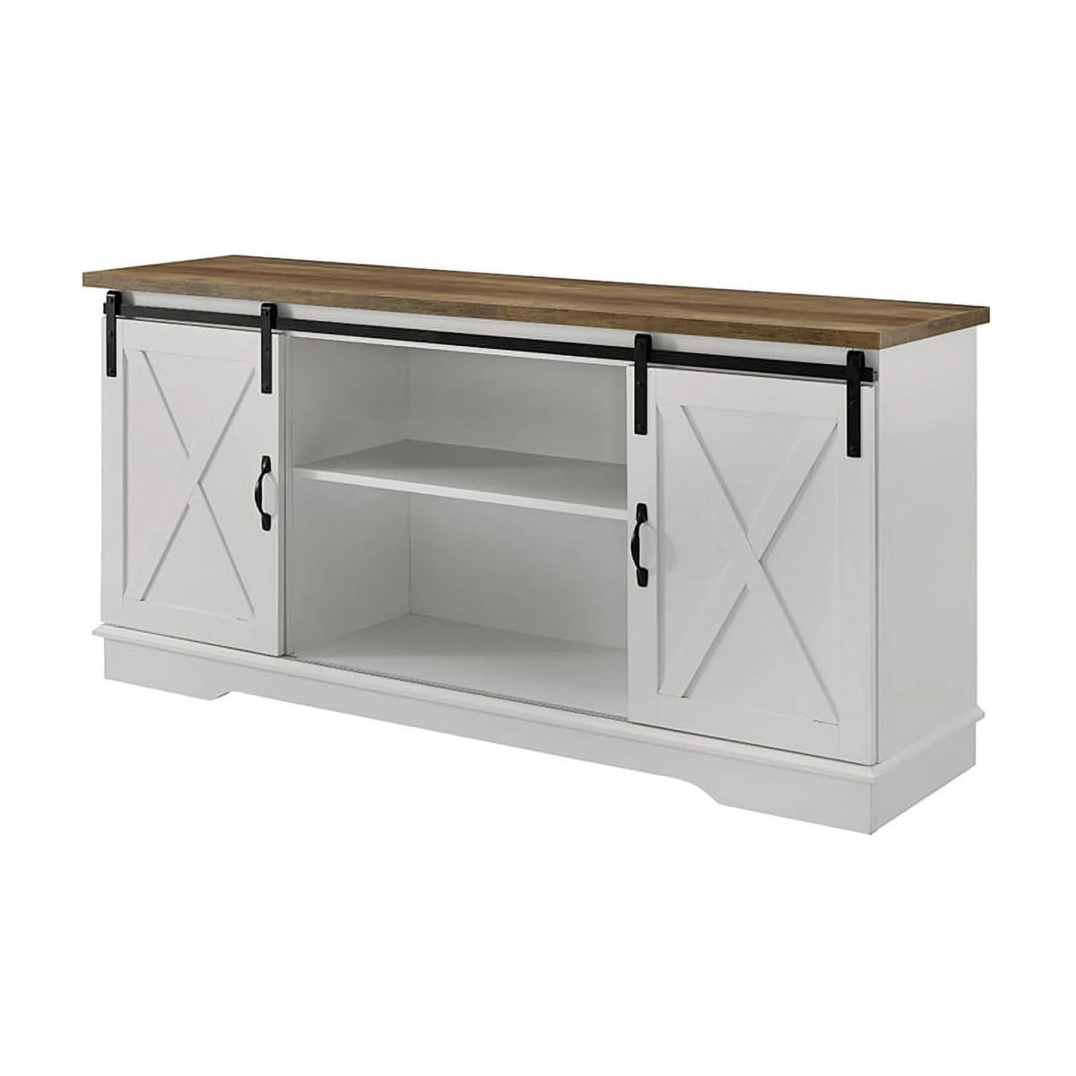 Modern Wood TV Stand up to 58" Solid White W294