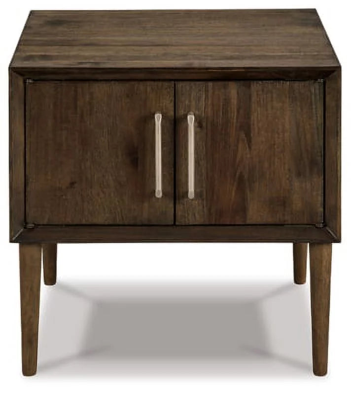 Contemporary End Table Dark Brown S99287