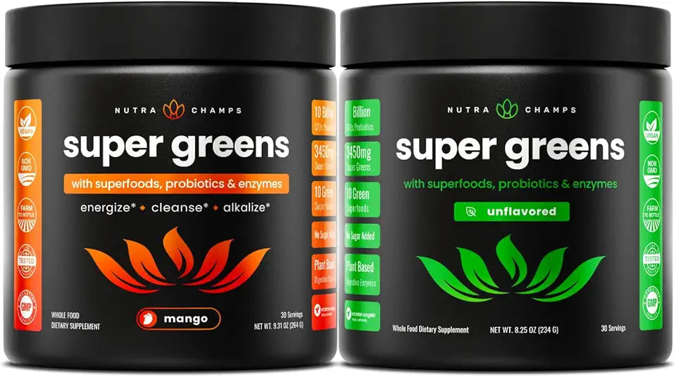 Super Greens Mango & Unflavored Bundle 2 Month Supply O446437