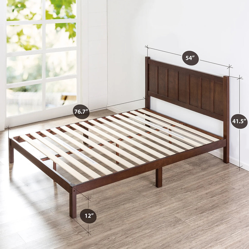 Full Acacia Wood Platform Bed Frame K830