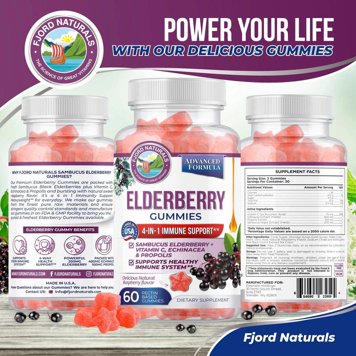 Elderberry Gummies 2 Pack 120 Count O803986