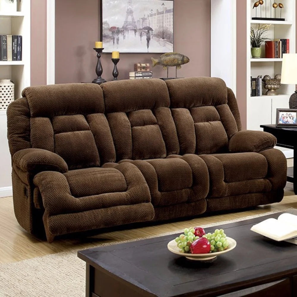 Dark Brown Flannelette Fabric Sofa Q307