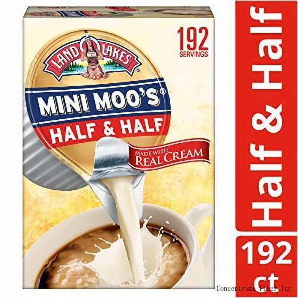 Half & Half Cups 192Count 54 Fl Oz Real Cream Q826