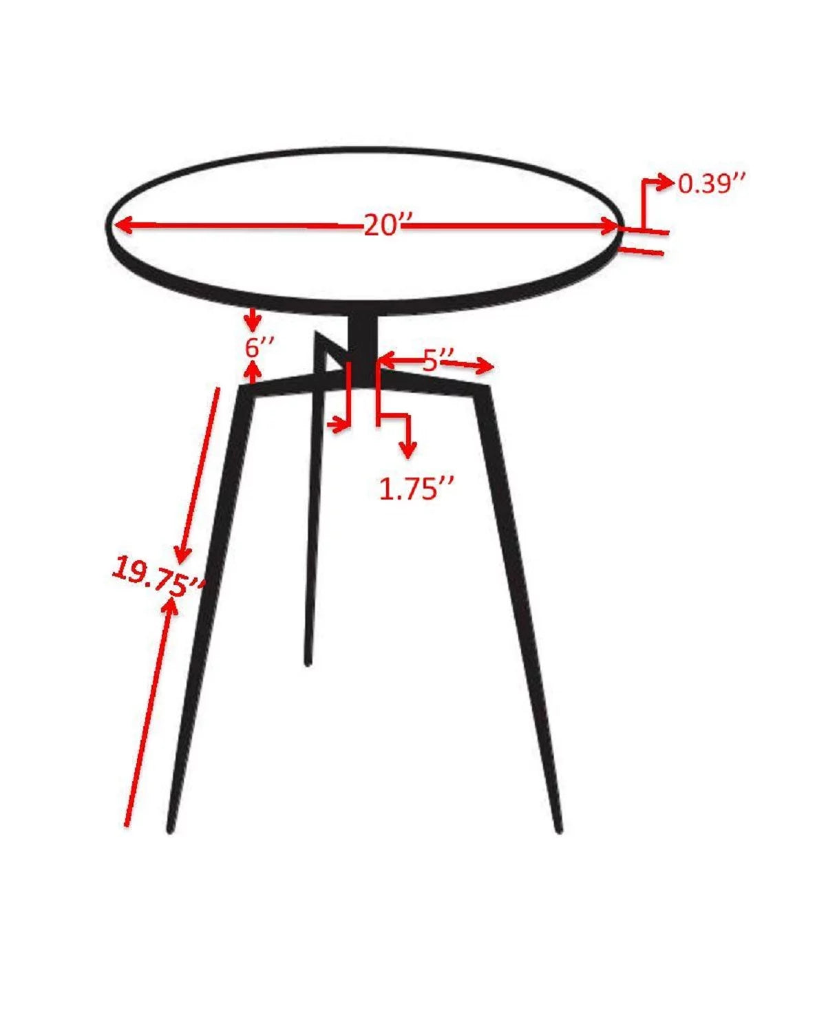 Side Table 20 x 20 x 26 in. Z726484