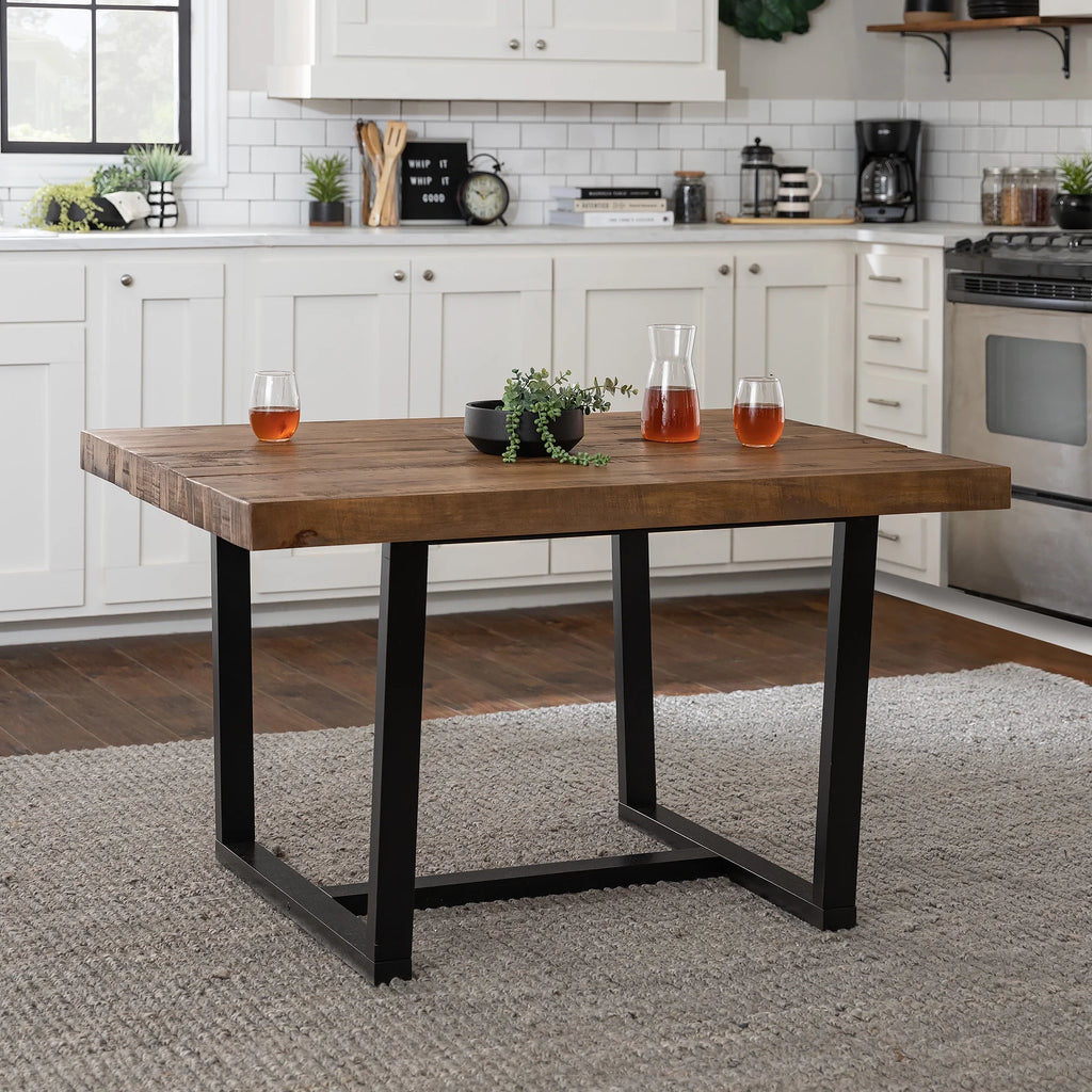 Rustic Oak Solid Wood Dining Table B954