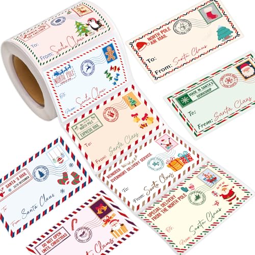 Christmas Gift Tags Stickers 200 Pcs Self Adhesive Labels M826