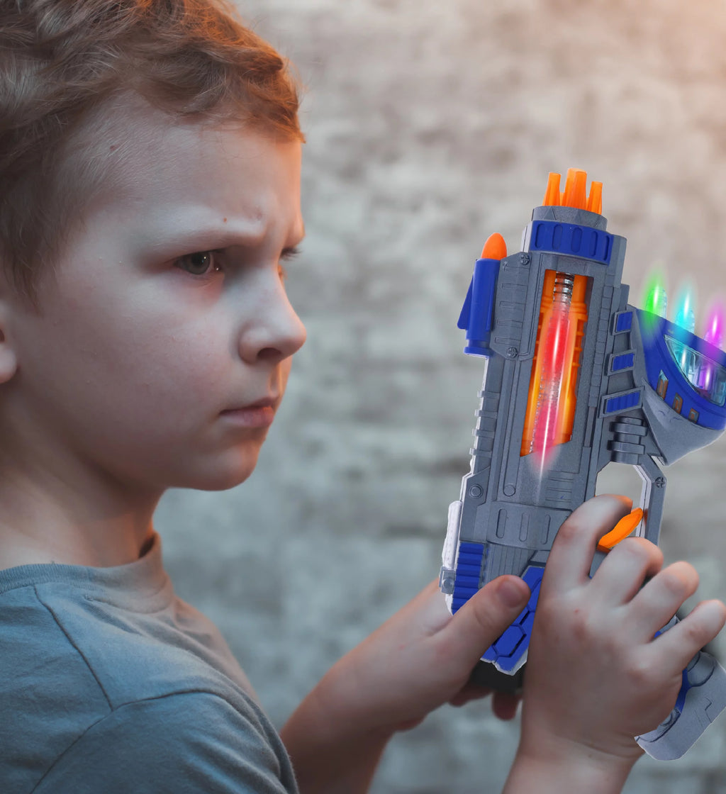 Light Up Toy Gun Set of 2 with Sounds Effects L5592