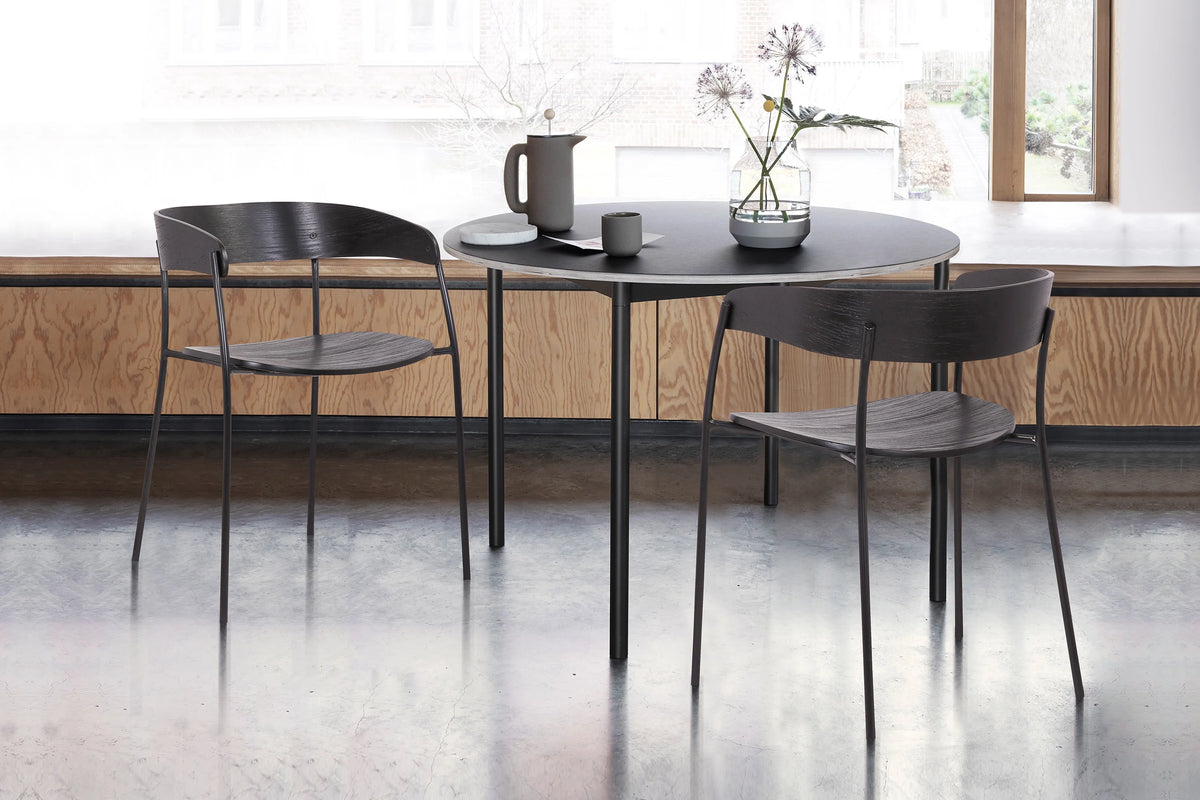 Wood and Metal Dining Chairs Set of 2 D9959