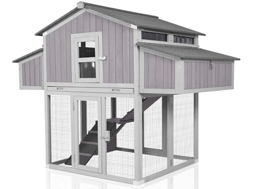 Large Folding Chicken Coop with Nesting Box and Tray V2275