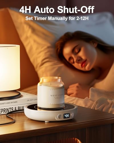 36W Black Coffee Cup Warmer with Digital Display T657737
