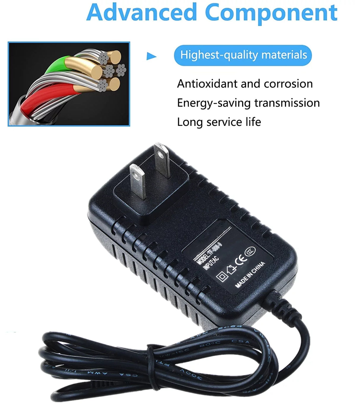 AC/DC Adapter Power Supply Cord Cable Wall Charger Z6526