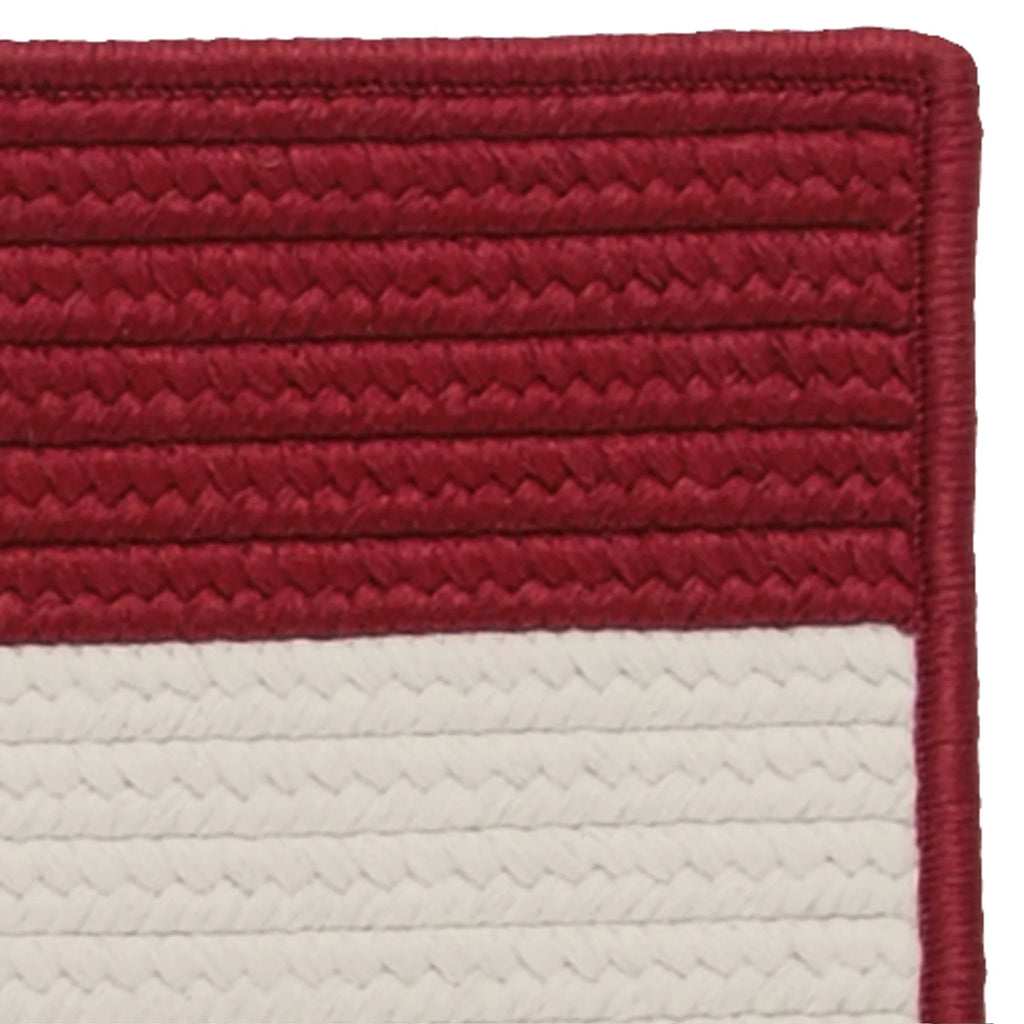 Red Striped Reversible Rectangular Outdoor Area Throw L529
