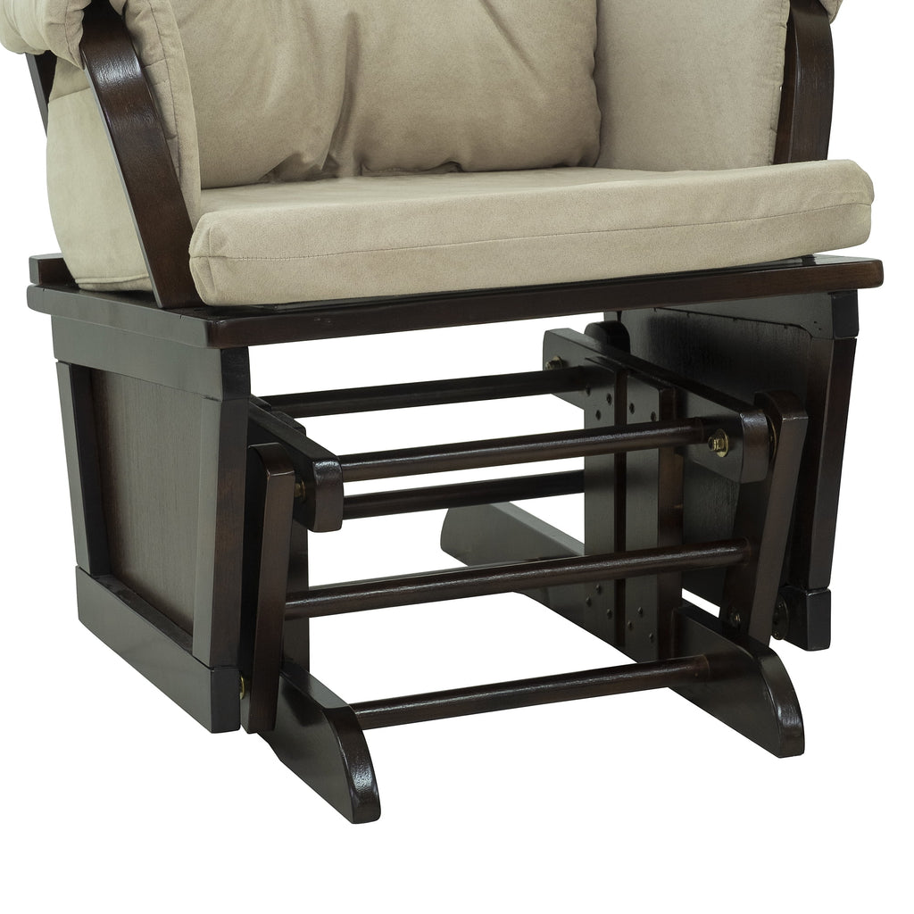 Cream White Rocking Chair with Ottoman N964