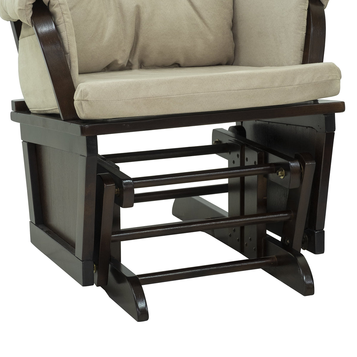 Cream White Rocking Chair with Ottoman N964