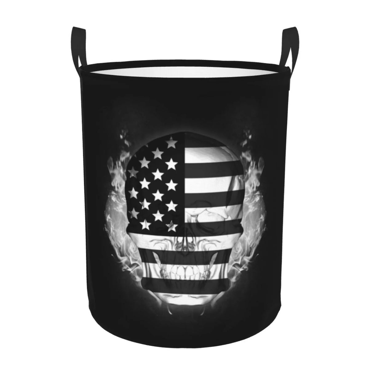 Collapsible 62L Black Laundry Basket Y38748