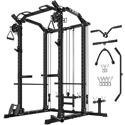 Multi-Function Power Rack with Cable Crossover System D813