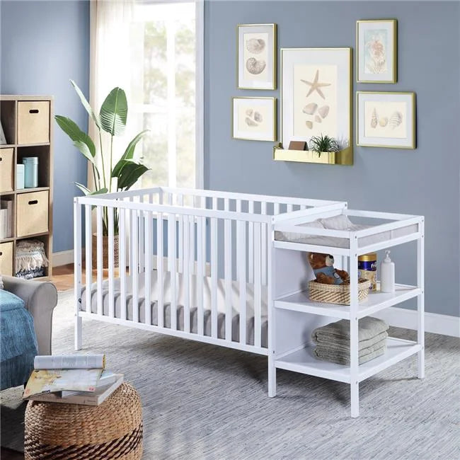 White Crib & Changer Combo S6685