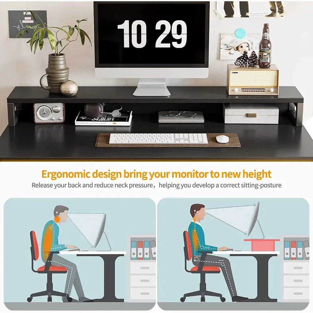 47 Inch White Computer Desk with Storage Shelves X91388