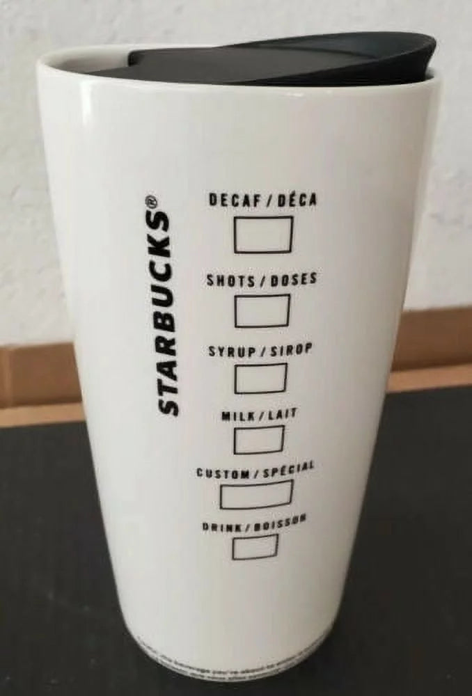 White Green 12oz Ceramic Tumbler F48534