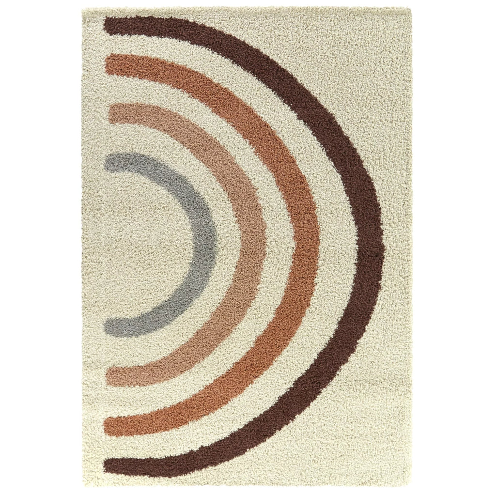 Ivory Yellow Cream Green Kids Shag Area Rug O829