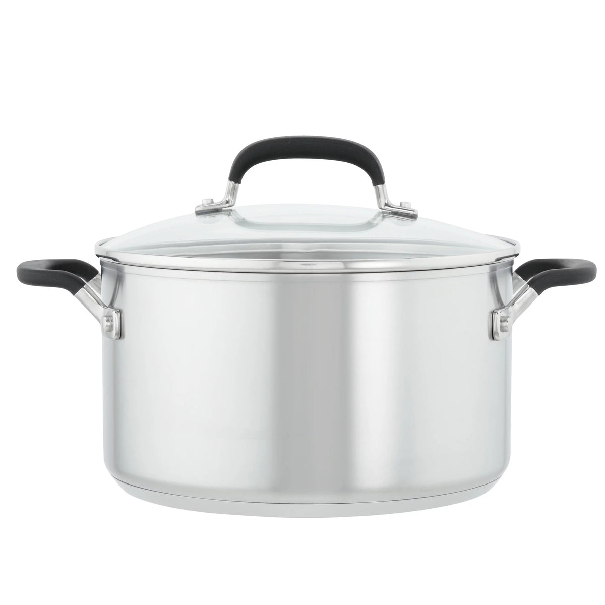 10 Pieces Brushed Stainless Steel Cookware Set T118