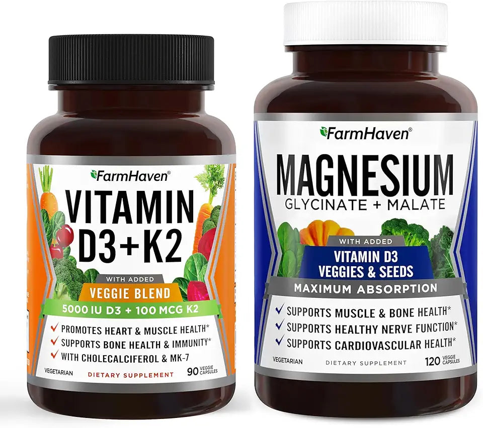 Magnesium Glycinate and Vitamin D3 K2 X19979