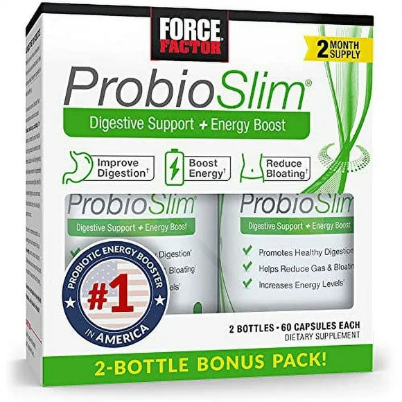 Probiotic Supplement with Green Tea Extract, 120 Capsules (Twin Pack) C828
