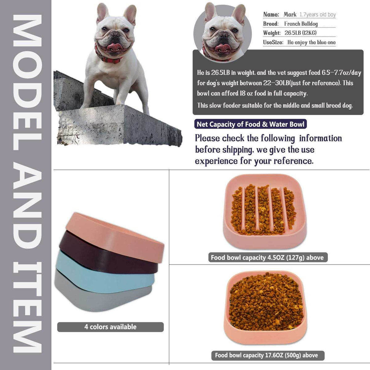 Slow Feeding Dog Bowl W702