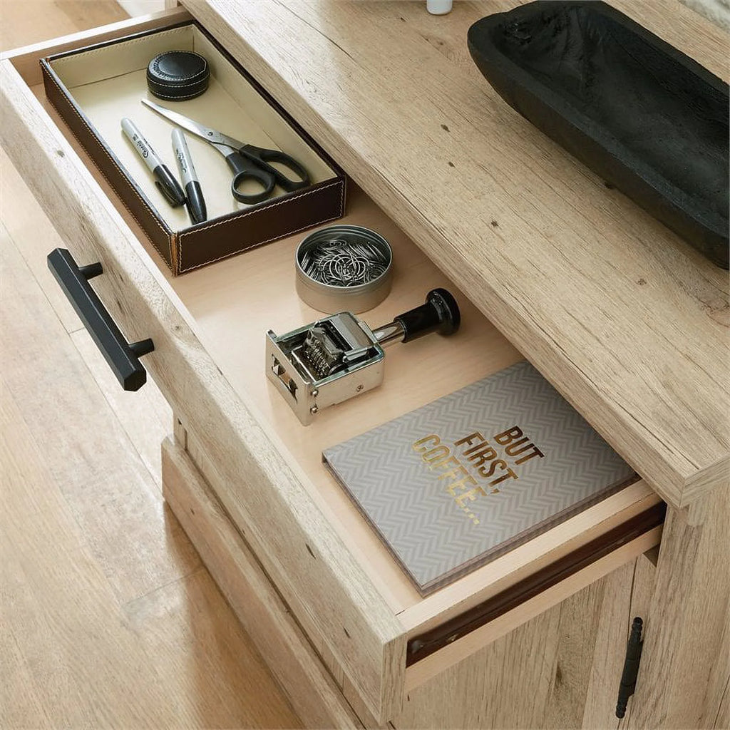 2-Piece Credenza Desk & Utility Stand C360